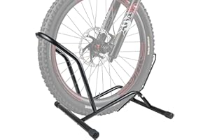 ROADNADO Bike Floor Stand Adjustable Portable Space Saving Bicycle Parking Rack Stable Bicycle Storage Holder Fit for 16"-29" Kids/Road/Mountain Bike Indoor/Outdoor Home or Garage Wheel Stand （Black）