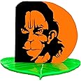 U & U UNIQUE UTILITIES Acrylic God Hanuman Car Dashboard Idol Accessory 3 Inch Orange, 1 Piece, Religious