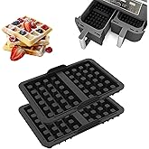 HOTUT Silicone Air Fryer Liner, 2 Pcs Air Fryer Silicone Waffle Moulds, Air Fryer Waffle Mould Accessories for Ninja Dual Air