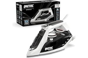 Imetec Żelazko parowe ZeroCalc Z1 2800 z technologią Anticalcare, płyta ceramiczna, energooszczędna technologia 2200 W, wyrzut pary 130 g, funkcja Calc-Clean