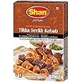 Shan Tikka Seekh Kabab Recipe and Seasoning Mix 1.76 oz (50g) - Spice Powder for Pakistani Style BBQ - Suitable for Vegetarians - Airtight Bag in a Box (Pack of 24)