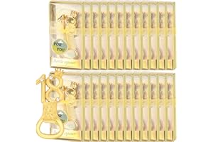 DADEA 24 Pezzi Apribottiglie Numero Dorato 18, Bomboniere Festa 18° Compleanno, Apribottiglie in Metallo, Apribottiglie Pratico e Portatile Unico (24Pcs)