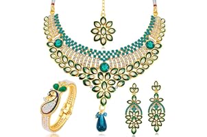 Sukkhi Attractive Gold Plated Necklace Kada Combo Set for Women (CBMIX104227)