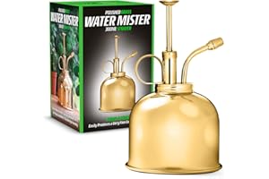 CKB LTD Mister de agua de Pulido de latón macizo latón rociador para interiores Botella de Spray de riego Regadera con Bomba egadera de Flores para regar Bonsai plantas de aire Orquídeas 300ml