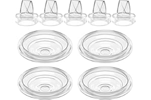 AFONTOTO Silikon-Entenschnabelventil und 4 Silikon-Membranen, kompatibel mit momcozy S9/S12/S9Pro/S12Pro tragbare Milchpumpe, Ersatzteile, Zubehör für das Stillen, 5 Stück