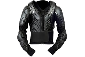 SPEED MAXX KIDS/CUBS BLACK SCORPION SPINE GUARD CE BODY ARMOUR MOTORBIKE PROTECTION JACKET (10 - 11 Years)