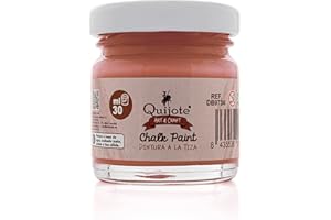 Quijote Paper World PINTURA A LA TIZA Chalk paint, a base de agua, 30ml, para muebles, madera, metal, cerámica, piedra, escayola, vidrio - MARRÓN.