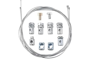 uinnossvc Universal Cable Repair Kit, Motorbike Clutch Cable with 10 Nipple Fixing Screws, Brake Cable Repair Kit, Universal Motorcycle Emergency Throttle Cable Repair Kit