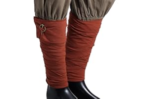 BPURB Medieval Vikingos para Hombre con Broche, cinturón Pirata, Disfraces Vintage de Cosplay (Color marrón)