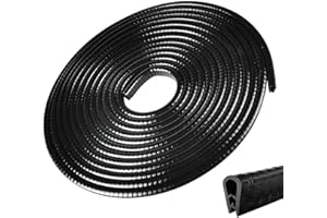 Rseuphiee Kantenschutz Autotür, 5M Autotürschutz, Autokantenverkleidung, U-förmiger Kantenschutz aus Gummi, Türschutz Auslaufschutz, Geeignet für Auto SUV MPV, Türen, Kofferraum, Motorhaube(Schwarz)