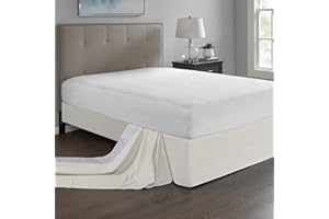 Madison Park Simple Fit Wrap Around Adjustable Bedskirt Ivory One Size (MP11-5365)