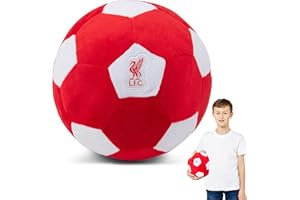 THE GIFT SCHOLARS Liverpool FC Ballon de football en peluche sous licence officielle - 22 cm - Coussin en peluche - Ballon de football moelleux - Idéal pour les enfants et les adultes - Cadeau de sport parfait pour les