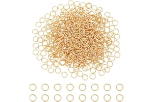 UNICRAFTALE 500 Pcs 6mm Doré en Acier Inoxydable Anneaux de Saut Ouverte Anneaux de Saute Connecteur Résultats de Bijoux pour la Fabrication de Bijoux et Projets D'Artisanat et Réparation de Collier
