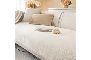 BXAEYIPOR Housse de Canapé d'angle 2024, 1/2/3/4 Places en Forme L, Couche Antidérapante Couleur Universelle - Housse de Salon - Différentes Tailles