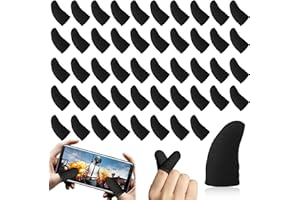 LEOEASIY 48 Stück Fingerlinge Finger Sleeve Gaming Fingerling PUBG Mobile Gaming Finger Sleeve Handyspiel Fingerling Spiel Daumen Ärmel Fingerhülse für Handy Gaming Atmungsaktive Daumenhülle für Männer Frauen