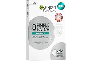 ‎GARNIER Garnier Hautklar Pimple Patches, unsichtbare Hydrokolloid Pickel Patches mildern Sichtbarkeit in 8H, XXL Pack mit 44 Stück, gezielt gegen Pickel & Akne