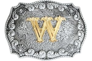 LKMY Mens Belt Buckles English Letter 3D Western Cowboy Alphabet Initial Belt Buckles for Men