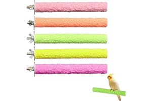 MXHBSTP 5Pcs Parrot Perch Set, Bird Perches for Cage, Perches for Budgies Suitable for Bird Owners Seeking Claw Maintenance Solutions