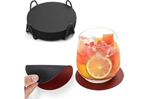 Chitomars Sottobicchieri Antiscivolo, Set 12 Rotondi Lavabili Bifacciale Non-scivolose sottobicchiero