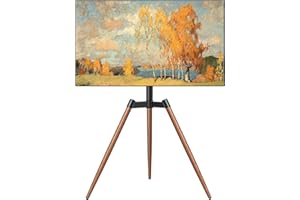 RFIVER Statyw sztalugowy stojak na telewizor do ekranu LED LCD OLED 32-65 cali, obrotowy i regulacja wysokości, stojak podłogowy do telewizora, maks. VESA 400 x 400 mm, maksymalne obciążenie 35 kg,