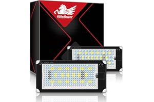 WinPower LED Éclairage plaque immatriculation auto ampoules super brillant CanBus Pas d'erreur 6000K xénon blanc froid 18 SMD Feux arrière pour 1998-2003 Série 3 E46 2D (2 portes)/M3, 2 Pièces