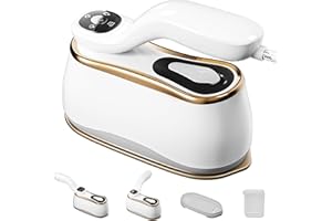 Mitdir Ferro da stiro portatile 175x80mm Ceramic Glass Panel Iron LCD 220ml Water Tank 1200W & 15s Fast Heat Up 4-speed Steamer for Clothes of all Fabrics Dry & Wet Iron for Home Travel Business Trip