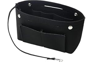 Soyizom Felt Handbag Purse Organiser Liner Shaper Insert Bag in Bag with Keychain for Speedy Neverfull, 8 Colors