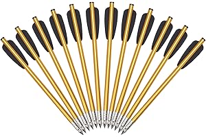 NIKA ARCHERY 6,3'' Aluminium Armbrust Pfeile Bolzen mit Schlagschrauben, für 50 lbs/ 80 lbs Pistolenarmbrust Jagd, Armbrustbolzen, Präzisions-Zielscheibe, Bogenschießen