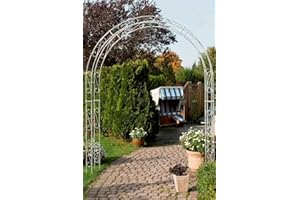 KUHEIGA Rosenbogen aus Metall 12mm Massiveisen! Breite: 200cm Verzinkt/Zink