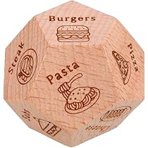 Essenswürfel Für Paare – 12-seitige Date-Night-Würfel Aus Holz