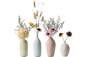 Sziqiqi Vase en Céramique pour Fleurs Vase Décoratif pour Salon Petit Vase Nordique en Céramique avec Différentes Formes Vases Inhabituels Vases Faits à La Main pour Étagère de Table Salle à Manger