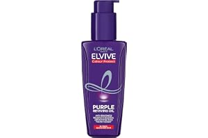 L'Oreal Paris Elvive Colour Protect Purple Anti-mässing hårolja för markerad brunett, blont & grått hår 100 ml