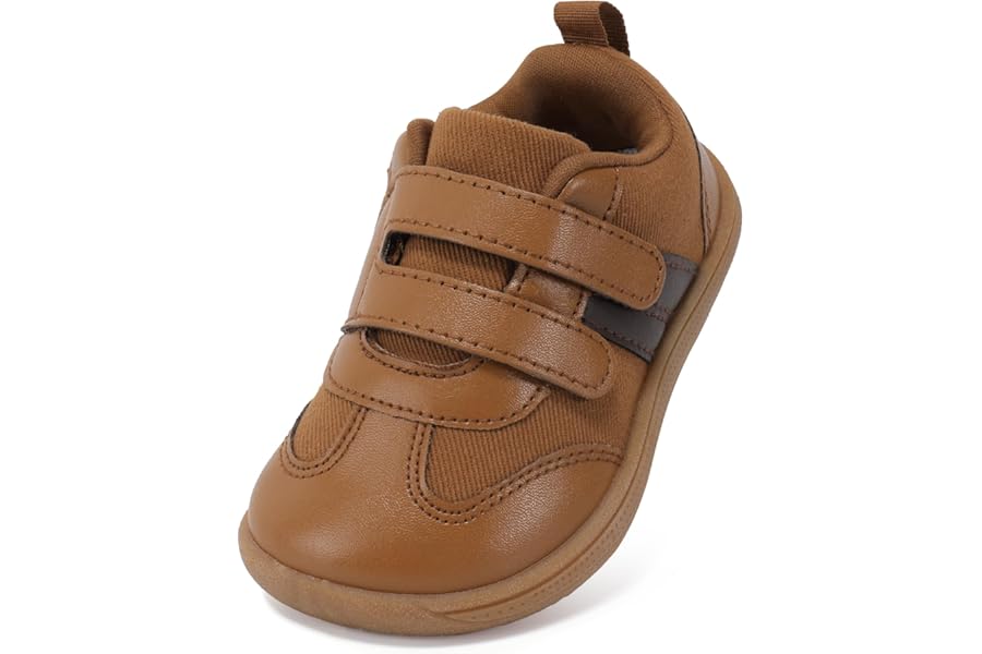 STQ KIDS Boys Girls Trainers Toddler Wide Toe Box Barefoot School Shoes Zero Drop Lightweight Baby Infant First Walking Shoe Non Slip Soft Kid Running Tennis Sneaker