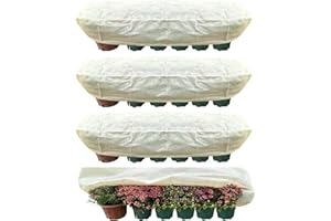 WISDOMGARDEN Bio-Blumenkastenabdeckung, Frostschutzabdeckung, schützt die Blumen im Balkon-Blumenkasten vor Schäden durch leichten Frost oder Wind und Regen sowie vor dem Picken durch Vögel–150*45*40cm-4 Stück
