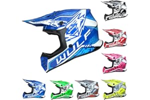 WULF STRATOS GLOVES Wulfsport KAIR-X Helmet Kids Motocross Helmet- Blue L (51-52cm)