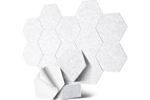 Akustikplatten selbstklebend, Deecam 30X26X1 CM Hohe Dichte Akustikpaneele, Schwer Entflammbar/Schallschutz/Schmücken für Tür/Wanddekoration/Decken und Akustische Behandlung