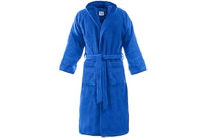 Bassetti Nuovo Accappatoio 100% Spugna di Puro Cotone Tinta Unita Lungo con Cappuccio e Tasche Altamente Assorbente Uomo Donna Unisex S-5XL