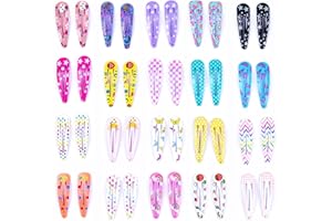 Tibapla Colorato Fermagli Capelli, 40 Pezzi 2 Pollici Mollette per Capelli Bambina, Set di Ragazze Clip per Capelli, Tornante Multicolore, Antiscivolo Fermagli per Capelli per Ragazza Piccola
