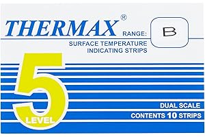 neoLab Lot de 10 bandelettes de mesure de température de 49 °C à 71 °C