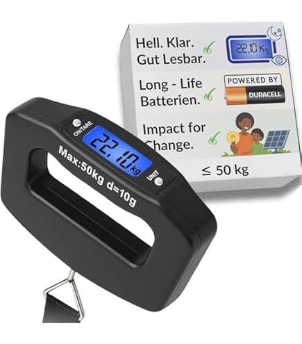 ORIA Digitale visweegschaal, 50 kg/10 g, elektronische weegschaal met