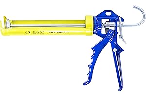 S&R Pistola cartuchos silicona hasta 310 ml. Pistola Selladora con marco giratorio de acero. Relación de empuje 12:1