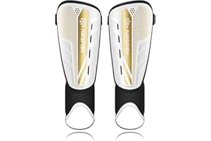 AirsFish Shin Pads Boys CE Certified Kids Football Shin Guards Breathable Non Slip Extended Adjustable Straps Lightweight Soccer Shin Pads for Boys Girls Teens Leg Calf Protective