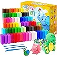 FUONCEDE Air Dry Clay, 72PCS Colors Modelling Clay with 6 PCS Tools & Project Booklet,No-Toxic Modeling Clay & Dough,DIY Creative Ultra Soft Light Magic Clay,Gift for Kids
