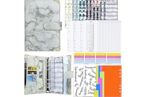 CYGJING Archivador Dinero Cuaderno A6 de Piel Sintetica Carpeta de Presupuesto 37 Pieza Carpeta Ahorro PU Libreta para Ahorrar Dinero para Agenda para Ahorrar Dinero y Planificador Libreta Ahorro