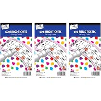 ZEBTON 4 libros de boletos de bingo, colores surtidos, 600 boletos de bingo gigantes, varios juegos, divertidos bingo, 6 para ver boletos ZEBTON 4 libros de boletos de bingo, colores surtidos, 600 boletos de bingo gigantes, varios juegos, divertidos bingo, 6 para ver boletos