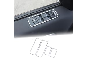 DIYUCAR For Discovery Sport ABS cromo ventana interruptor marco embellecedor pegatinas 4 piezas (plata)