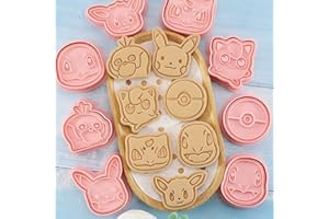 BouGPeng 16 Pièce Emporte Pièce Enfants 3D Moule Biscuit Plastique Moule à Biscuits pour Enfants Dessin Animé Emporte Pièces Moule à Biscuit pour Décoration de Biscuits Fruit Chocolat