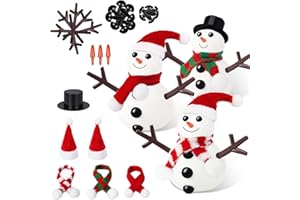 Johiux 6 Stück Weihnachten Bastelset Kinder,Bastelset Weihnachten Schneemann Modelliermasse Lufttrocknend,Knete Magic Dough Air Dry Clay,Geschenk für Jungen und Mädchen