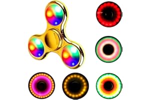 Yeefunjoy Fidget Toy, LED Light Fidget Toy, Jouet de Anti Stress Lumineux Fidget Toy à Main, Faire la fête Fidget Toy Soulagement Stress Anxiété pour Enfants & Adultes (Couleur d'or)