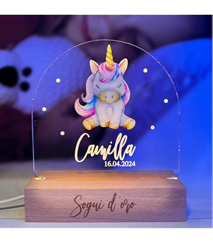 Luce Notturna Personalizzata Per Bambini: La Lampada 3D LED Con Nome Per Un Regalo Di Nascita Unico E Indimenticabile - 2